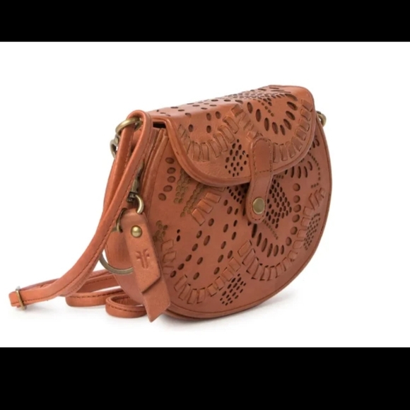 FRYE Vivian Leather Crossbody Mini Bag Light Brown - Picture 3 of 15